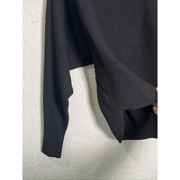 Vila Milano Sweater Top Womens S Black Textured Knit Ribbed Thermal Cozy Classic - Picture 3 of 8